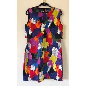 Kate Spade Saturday Abstract Brushstroke Popover Shift Dress Multi Color Size 10